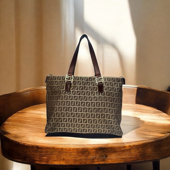 Fendi Handbags - Women's Fendi Tote Bag Medium Brown Beige